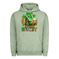 Pigment Oil Green one lucky  cowboy with hat and boots Urban Hoodie - AdoDesignShop