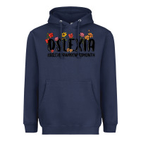 Navy dslexia awareness month Heavyweight Hoodie - MaliasSmallBusiness