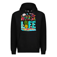 Black nurse life summer Premium Hoodie - AdoDesignShop