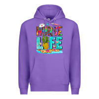 Purple nurse life summer Premium Hoodie - AdoDesignShop