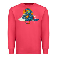Cardinal blue dragon ocean waves and sun Premium Sweatshirt - RanaPortraitStore