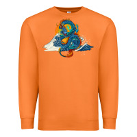 Carrot blue dragon ocean waves and sun Premium Sweatshirt - RanaPortraitStore