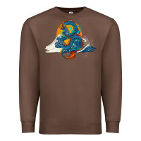 Chestnut blue dragon ocean waves and sun Premium Sweatshirt - RanaPortraitStore