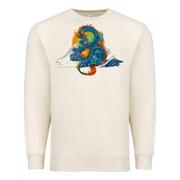 Sandshell blue dragon ocean waves and sun Premium Sweatshirt - RanaPortraitStore