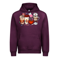 Mauve Wine Nurse Coffee Cups Urban Hoodie - Artiststas