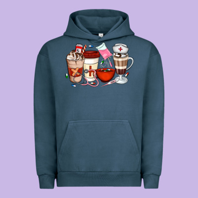 Nurse Coffee Cups Urban Hoodie Designed By Artiststas