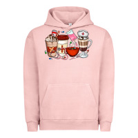Pigment Salmon Nurse Coffee Cups Urban Hoodie - Artiststas