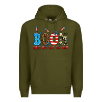 Army Green boom bitch get out the way Premium Hoodie - AdoDesignShop