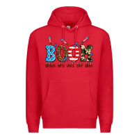 Red boom bitch get out the way Premium Hoodie - AdoDesignShop