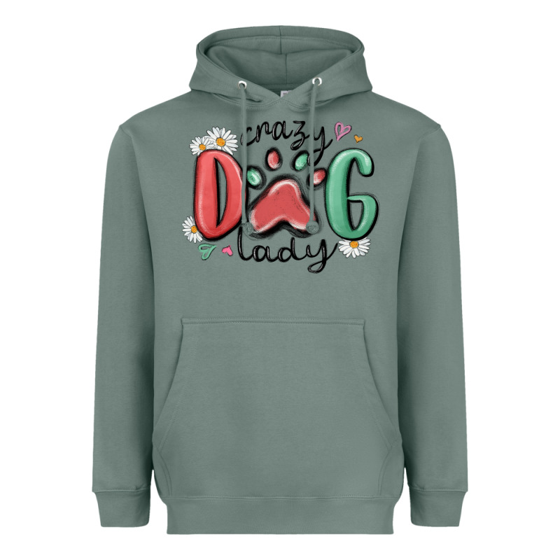 Crazy Dog Lady Heavyweight Hoodie by MaliasSmallBusiness | Teevron