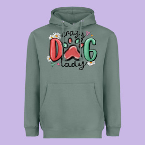 Crazy Dog Lady Heavyweight Hoodie Designed By Maliassmallbusiness