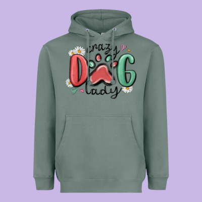 Heavyweight Hoodie crazy dog lady