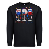 Black red wine and blue wine glasses Premium Sweatshirt - texasbilliewilder