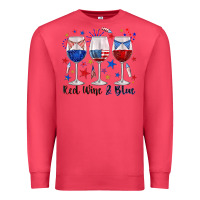 Cardinal red wine and blue wine glasses Premium Sweatshirt - texasbilliewilder