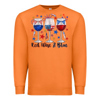Carrot red wine and blue wine glasses Premium Sweatshirt - texasbilliewilder