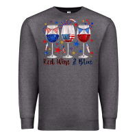 Charcoal Heather red wine and blue wine glasses Premium Sweatshirt - texasbilliewilder