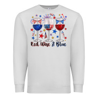 Dove Grey red wine and blue wine glasses Premium Sweatshirt - texasbilliewilder