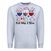 Heather Grey red wine and blue wine glasses Premium Sweatshirt - texasbilliewilder