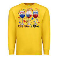 Lemon red wine and blue wine glasses Premium Sweatshirt - texasbilliewilder