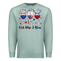 Seafoam red wine and blue wine glasses Premium Sweatshirt - texasbilliewilder