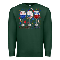 Red Wine And Blue Wine Glasses Premium Sweatshirt | Teevron