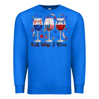 True Royal red wine and blue wine glasses Premium Sweatshirt - texasbilliewilder