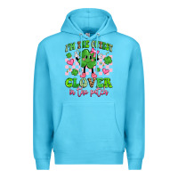Ocean Blue i'm the cutest clover in the patch Premium Hoodie - Artiststas