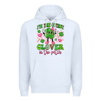 White i'm the cutest clover in the patch Premium Hoodie - Artiststas