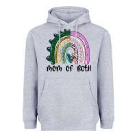 Heather Grey mom of both rainbow Heavyweight Hoodie - MaliasSmallBusiness