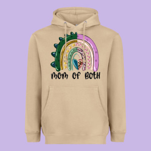 Mom Of Both Rainbow Heavyweight Hoodie Designed By Maliassmallbusiness