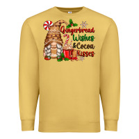 Antique Gold gingerbread wishes and cocoa kisses Premium Sweatshirt - Zillion Design Studio