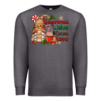 Charcoal Heather gingerbread wishes and cocoa kisses Premium Sweatshirt - Zillion Design Studio
