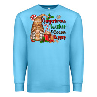 Ocean Blue gingerbread wishes and cocoa kisses Premium Sweatshirt - Zillion Design Studio