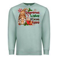 Seafoam gingerbread wishes and cocoa kisses Premium Sweatshirt - Zillion Design Studio