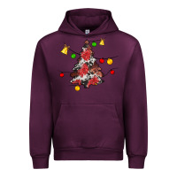 Mauve Wine Christmas trees lights Urban Hoodie - JahusDesignShop