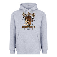 Heather Grey the lonely cowboy club Heavyweight Hoodie - MaliasSmallBusiness
