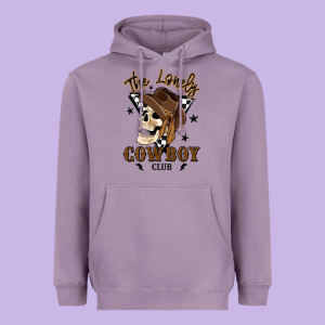 The Lonely Cowboy Club Heavyweight Hoodie Designed By Maliassmallbusiness