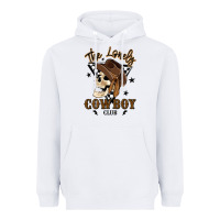 White the lonely cowboy club Heavyweight Hoodie - MaliasSmallBusiness