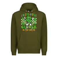 Army Green i'm the cutest clover in the patch artiststas Premium Hoodie - Artiststas