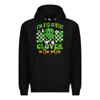 Black i'm the cutest clover in the patch artiststas Premium Hoodie - Artiststas