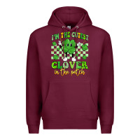 Burgundy i'm the cutest clover in the patch artiststas Premium Hoodie - Artiststas