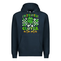 Navy i'm the cutest clover in the patch artiststas Premium Hoodie - Artiststas