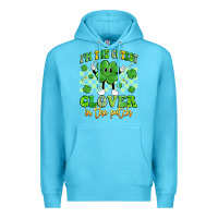 Ocean Blue i'm the cutest clover in the patch artiststas Premium Hoodie - Artiststas
