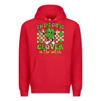 Red i'm the cutest clover in the patch artiststas Premium Hoodie - Artiststas