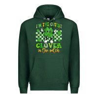 Sports Green i'm the cutest clover in the patch artiststas Premium Hoodie - Artiststas