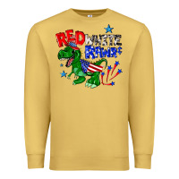 Antique Gold red white rawr billie wilder Premium Sweatshirt - texasbilliewilder