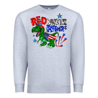 Heather Grey red white rawr billie wilder Premium Sweatshirt - texasbilliewilder