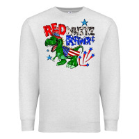 Oatmeal Heather red white rawr billie wilder Premium Sweatshirt - texasbilliewilder