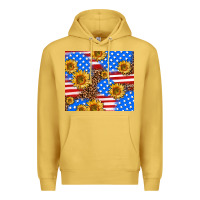 Antique Gold basic sunflower and leopard Premium Hoodie - AdoDesignShop