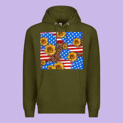 Basic Sunflower And Leopard Premium Hoodie Designed By Adodesignshop